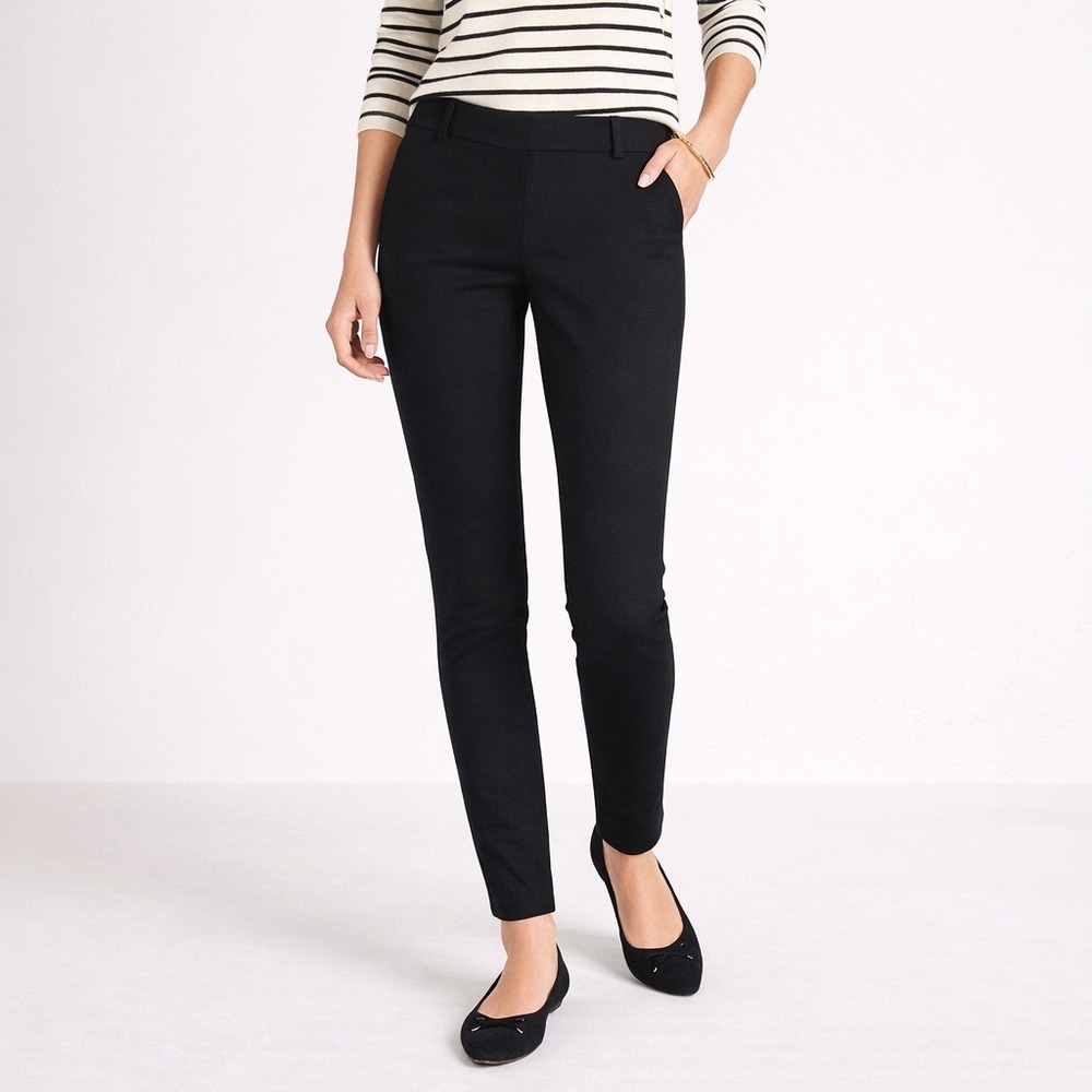 J.Crew Mercantile H5159 Women's Black Stretch Cotton Winnie Skinny Pant Size 8